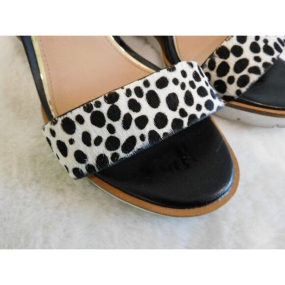 Linea Paolo Ella Wedge Sandal Black white Print size 8 - Picture 5 of 11